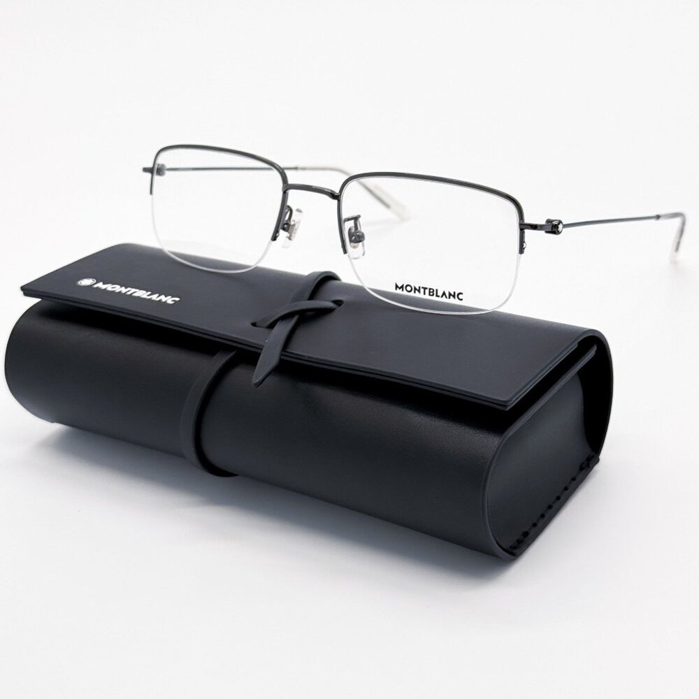 NEW MONTBLANC EYEGLASSES MB0084OK 004 SILVER MEN EYEWEAR MONTBLANC